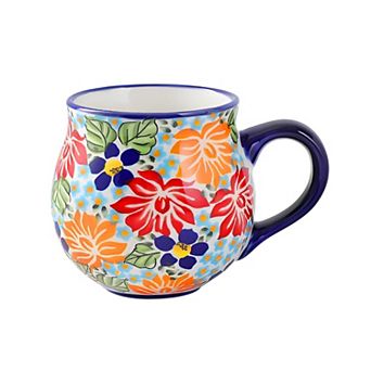 Ceramic Coffee Mug Flower Tea Cup Microwave Safe Jungle Floral— Mother's Day Gift