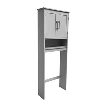 Flash Furniture Modern Over the Toilet Cabinet with Shelves and Magnetic Closure Doors