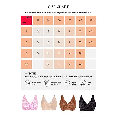 Seamless Wireless Jelly Leopard Contour Minimizer Support Bra
