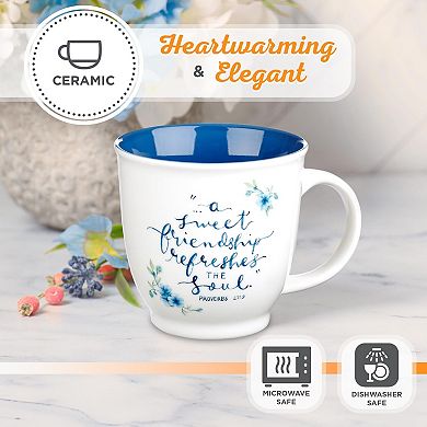 Floral Scripture Mug Friendship Proverbs — Mother's Day Gift