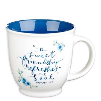 Floral Scripture Mug Friendship Proverbs — Mother's Day Gift
