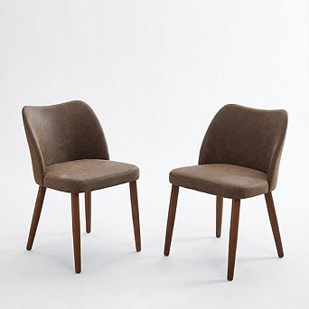 Mid-Century Modern Dining Chair Set of 2, for Dining Room/Living Room/Coffee Bar