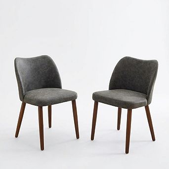 Mid-Century Modern Dining Chair Set of 2, for Dining Room/Living Room/Coffee Bar