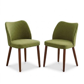 Mid-Century Modern Dining Chair Set of 2, for Dining Room/Living Room/Coffee Bar