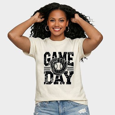 Baseball Game Day Glove - Women's Relaxed Boxy Tee