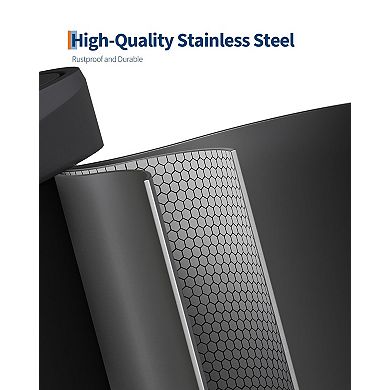 Step Pedal Kitchen Trash Can, Stainless Steel Large Capacity with Removable Inner Bucket