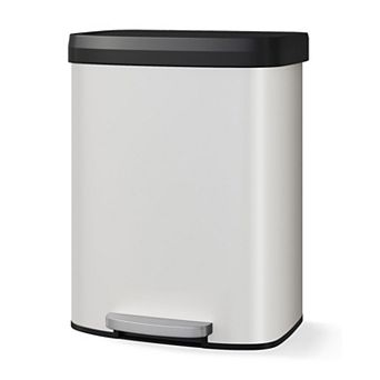 Step Pedal Kitchen Trash Can, Stainless Steel Large Capacity with Removable Inner Bucket