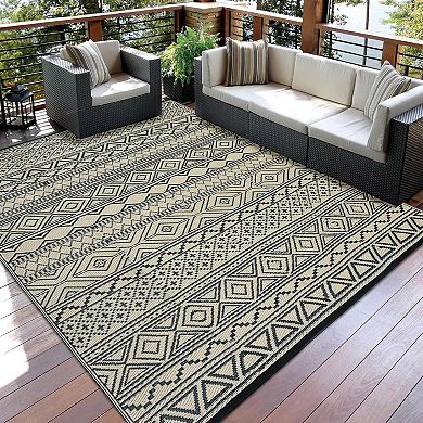 Outdoor Patio Rug Large Plastic Straw Rug Waterproof Reversible Camping Rugs