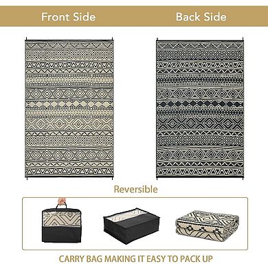 Outdoor Patio Rug Large Plastic Straw Rug Waterproof Reversible Camping Rugs