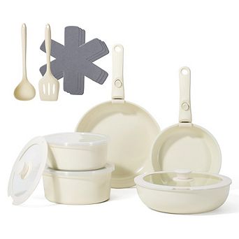 MOEPLSY16 pc Ceramic Nonstick Cookware Set Removable Handle