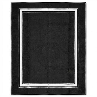 Outdoor Rug Patio Waterproof Straw Plastic Reversible Mat Bordered Camping Rug