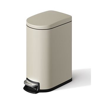 Trash Can, Stainless Steel Garbage Bin with Removable Inner Bucket, For Kitchen, Office
