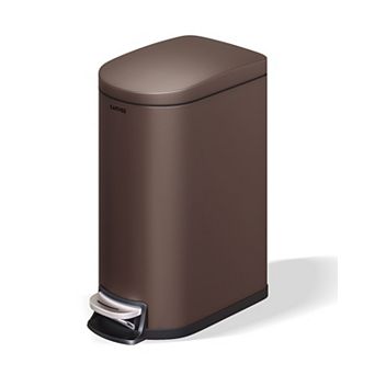 Trash Can, Stainless Steel Garbage Bin with Removable Inner Bucket, For Kitchen, Office