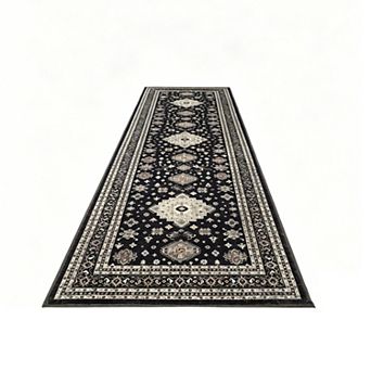 Polyester Cashmere Rectangular Hallway Bathroom Foldable Flower Printed Persian Washable Area Rug