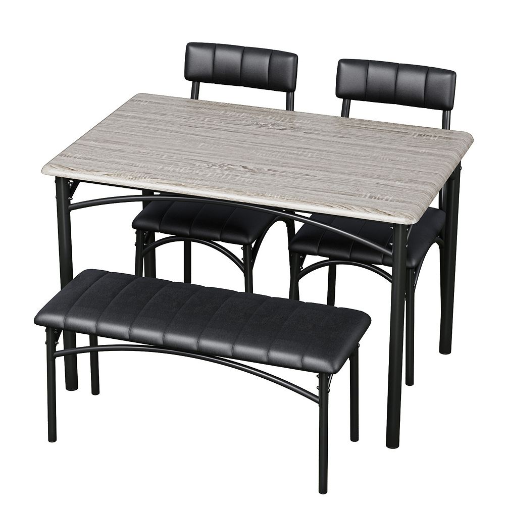 Dining Table Set for 4, Rectangular Kitchen Table and Chairs Set of 4 ...