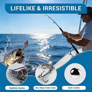 3 Pack Fishing Lures Multi Jointed Swimbait Slow Sinking Bass Trout