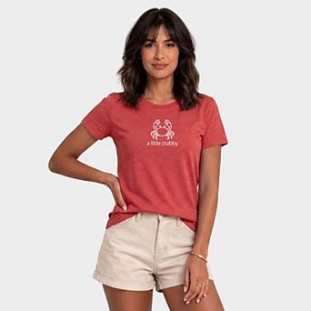 A Little Crabby Outline - Women's Short Sleeve Graphic T-Shirt