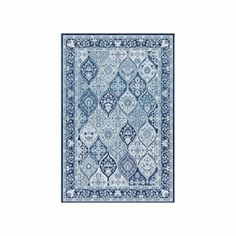 Abstract Pattern Area Rug - Machine Washable & Non-Slip Runner Rug for Living Room Bedroom Hallway