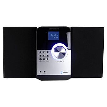 Emerson CD & MP3 Bluetooth FM Radio Microsystem w Aux Jack and Streaming Options