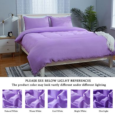 Soft Bedding Set for All Seasons - 3 Pieces, 1 Comforter (104"x90") & 2 Pillow Shams (20"x36")