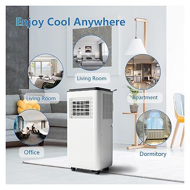 8000 BTU Portable Air Conditioner, 3-in-1 AC Unit with Remote, Fan & Dehumidifier