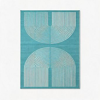 Waterproof Reversible Outdoor Rug, Durable Plastic Straw Area Mat for Patio, Camping, RV, Balcony
