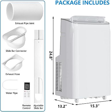 14000 BTU Portable Air Conditioner, Quiet AC Unit with Remote, Dehumidifier