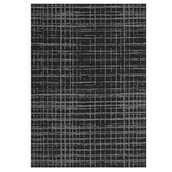 Washable Modern Striped Area Rug, Stain Resistant Non-Slip Low Pile Carpet for Bedroom Living Room