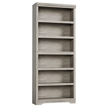 6 tier Bookshelf, Farmhouse Bookcase with Adjustable Shelves, Open Display Storage Rack for Home