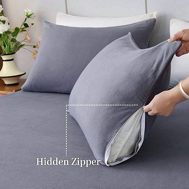 100% Cotton Flannel Bed Sheet Set, Ultra Soft, All Season, Deep Pocket
