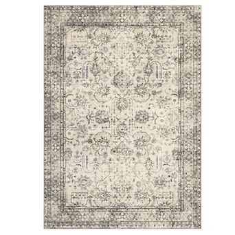 Rugs for Living Room Machine Washable Rug with Non Slip Backing Distressed Print Rug