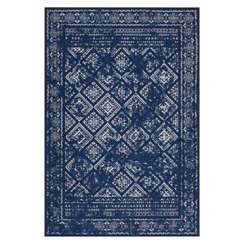 Rugs for Living Room Boho Distressed Washable Rug Indoor Soft Low Pile Rug Anti-Slip Backing Rug