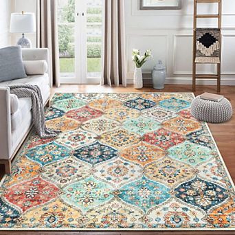 Area Rugs for Living Room Bedroom, Super Soft Machine Washable Rug, Non-Skid TPR Backing