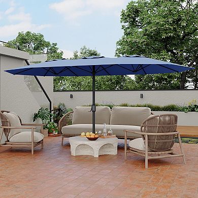 15ft Large Patio Umbrellas Without Base, Outdoor Double-Sided