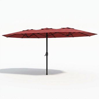 15ft Large Patio Umbrellas Without Base, Outdoor Double-Sided