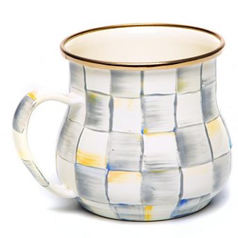Enamel Mug Cute Enamelware Coffee Tea Drinkware Courtly Check— Mother's Day Gift