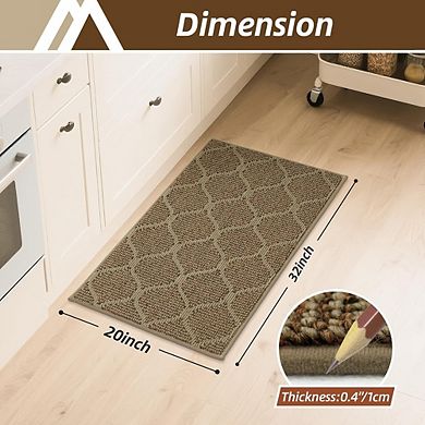 Non Slip Washable Kitchen Rug Absorbent Sink Floor Runner Beige