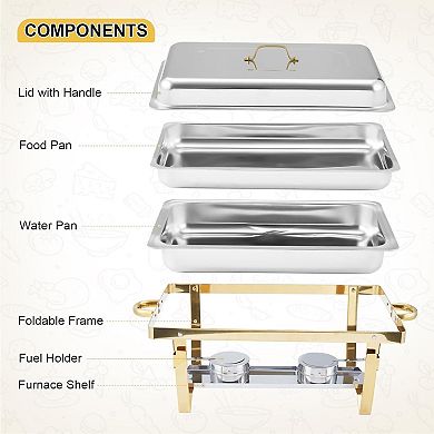 2 Packs Chafing Dishes Buffet Set, Food Warmer for Parties Buffet
