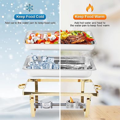 2 Packs Chafing Dishes Buffet Set, Food Warmer for Parties Buffet
