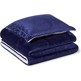 Reversible Sherpa Comforter Set, Ultra Soft Warm Bedding, 2 pc