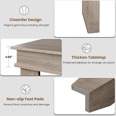 71" Large Wood Rustic Rectangular Dinner Table