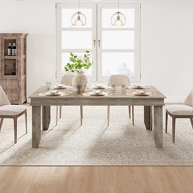 71" Large Wood Rustic Rectangular Dinner Table