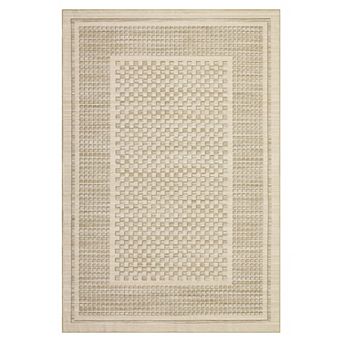 Non-Slip Washable Runner Rug - Modern Checkered Low Pile Carpet for Hallway, Entryway & Bedroom