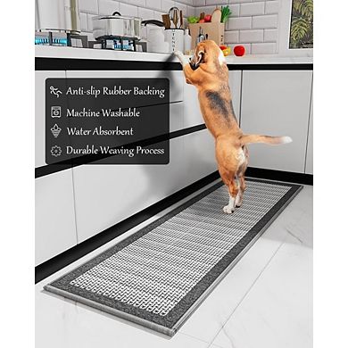 Non Slip Washable Kitchen Runner Rug Absorbent Rubber Backed Floor Mat