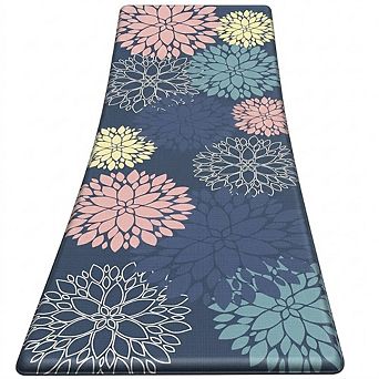 Cushioned Anti Fatigue Kitchen Mat Set Washable Non Slip Floral Floor Rugsg
