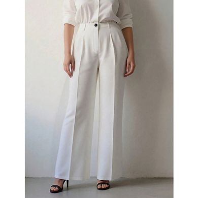 Women's High Waist Tailored Wide Leg Pants Casual Office Trousers