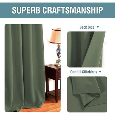 Blackout Curtains, Thermal Insulated Grommet Window Drapes