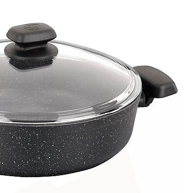 Korkmaz Ornella Aluminum 3.5L Non-Stick Low Casserole Dish with Lid