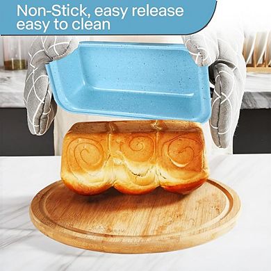 6-Piece Nonstick Bakeware Set, Stackable Steel Pans, Oven-Safe, Easy-Release