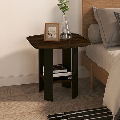 Furinno 20" x 20" x 20" Nightstand Modern Bedside Table with Shelf
